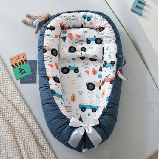 Berceau Bébé - NidPortableBébé™ - Voiture Bleue - Bébé Charmant
