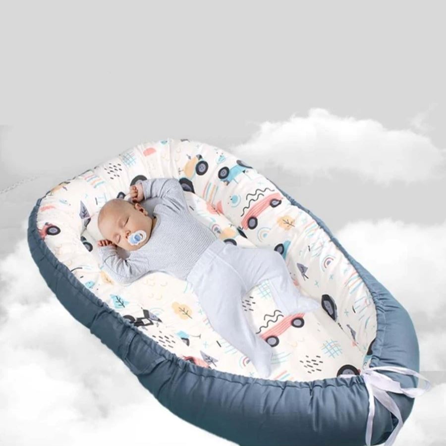 Berceau Bébé - NidPortableBébé™ - Voiture Bleue - Bébé Charmant